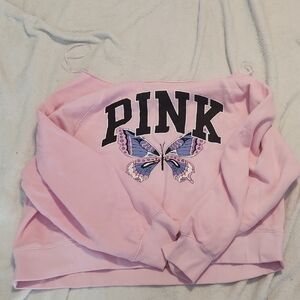 Victoria's Secret Pink Sweater with Butterfly Design